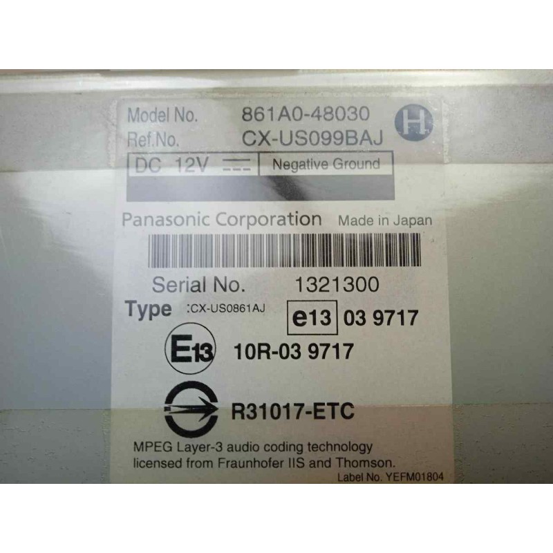 Recambio de modulo electronico para toyota land cruiser (j15) 3.0 turbodiesel cat referencia OEM IAM 861A048030-CXUS099BAJ  