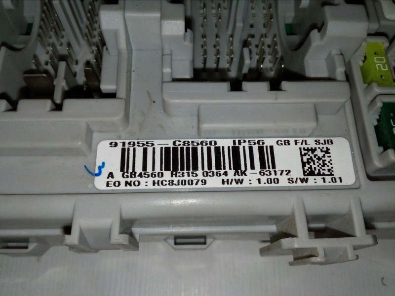 Recambio de caja reles / fusibles para hyundai i20 1.2 cat referencia OEM IAM 91955C8560-IP56GBFLSJB  