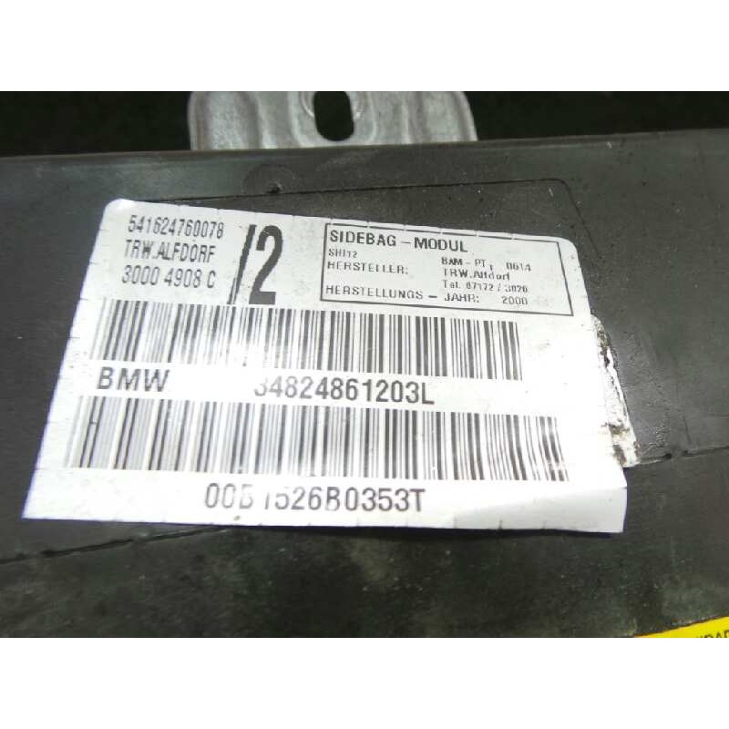 Recambio de airbag lateral delantero derecho para bmw x5 (e53) 3.0 24v cat referencia OEM IAM 34824861203L  TRW
