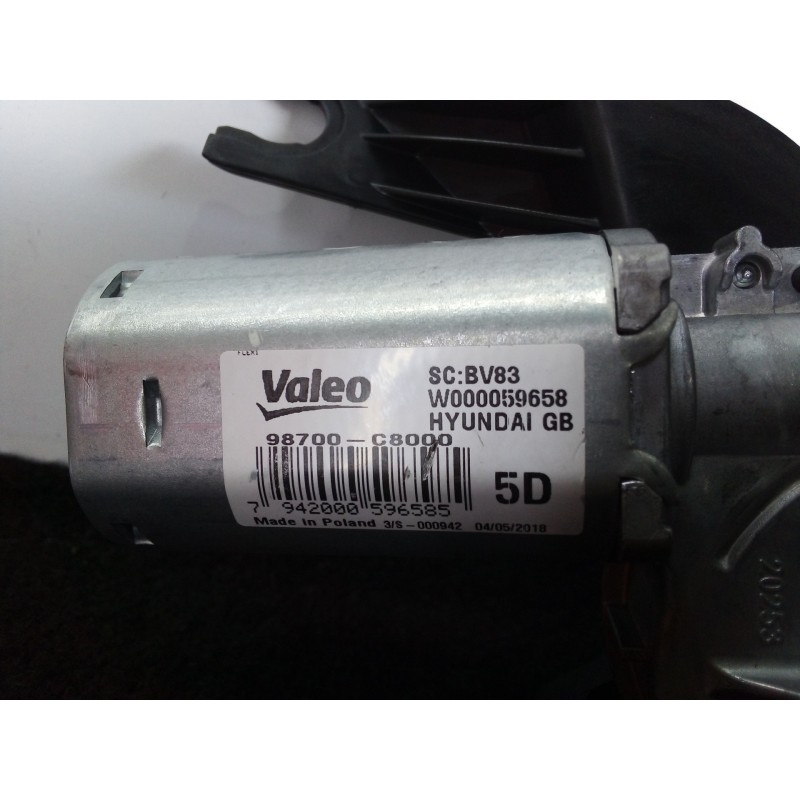 Recambio de motor limpia trasero para hyundai i20 1.2 cat referencia OEM IAM 98700C8000  