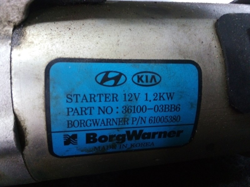 Recambio de motor arranque para hyundai i20 1.2 cat referencia OEM IAM 3610003BB6  