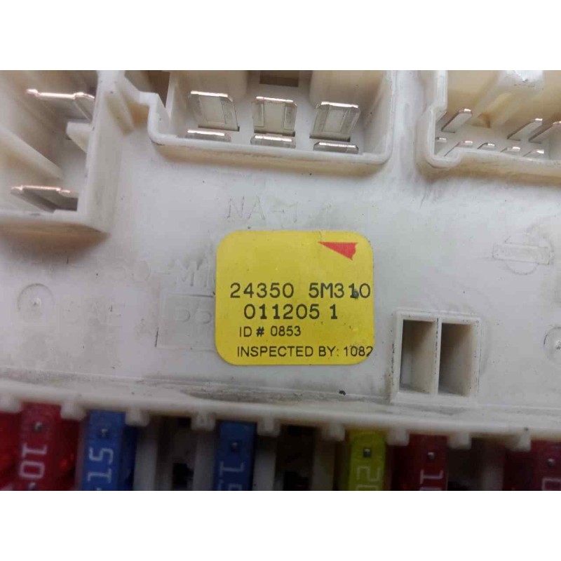 Recambio de caja reles / fusibles para nissan almera (n16/e) 1.5 dci turbodiesel cat referencia OEM IAM 243505M310  
