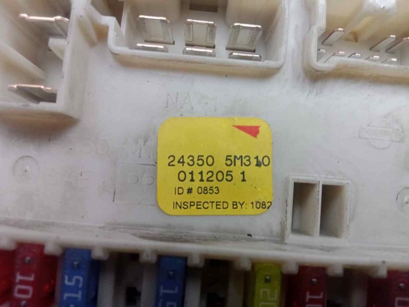 Recambio de caja reles / fusibles para nissan almera (n16/e) 1.5 dci turbodiesel cat referencia OEM IAM 243505M310  