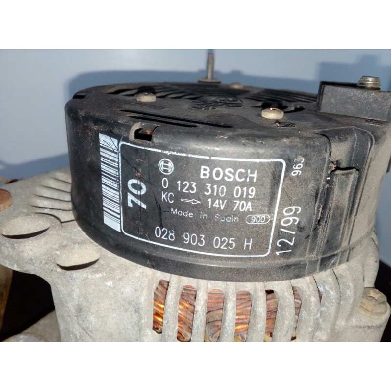 Recambio de alternador para seat arosa (6h1) 1.4 referencia OEM IAM 0123310019-028903025H BOSCH 70AH