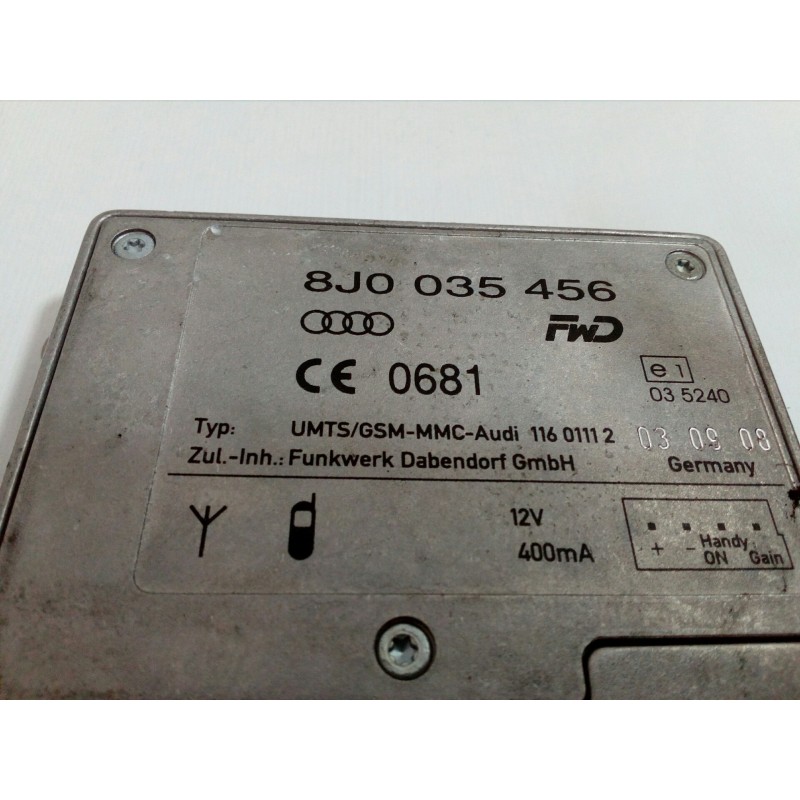 Recambio de modulo electronico para audi a4 ber. (b8) 1.8 16v tfsi referencia OEM IAM 8J0035456  