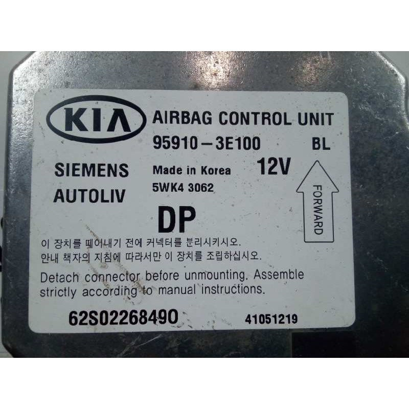 Recambio de centralita airbag para kia sorento 2.5 crdi cat referencia OEM IAM 959103100-5WK43062 SIEMENS 