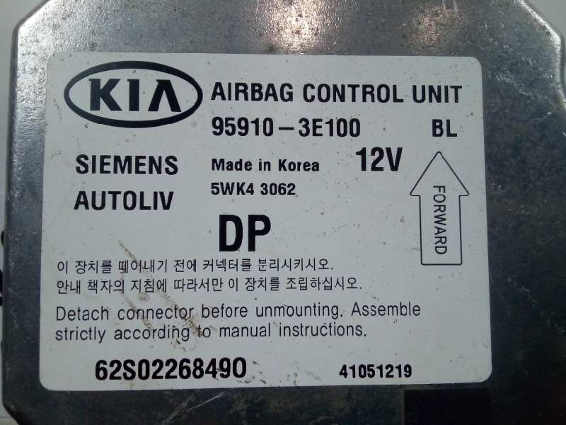 Recambio de centralita airbag para kia sorento 2.5 crdi cat referencia OEM IAM 959103100-5WK43062 SIEMENS 