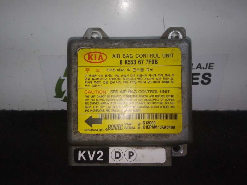 Recambio de centralita airbag para kia carnival 2.9 turbodiesel cat referencia OEM IAM OK553677F0B-0K553677F0B  