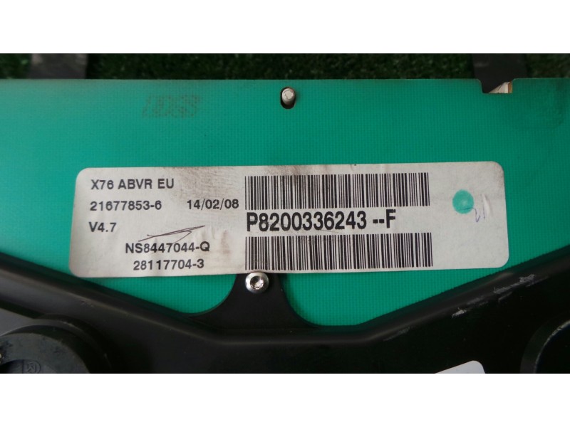 Recambio de cuadro instrumentos para nissan kubistar (x76) 1.5 dci turbodiesel cat referencia OEM IAM 8200336243-P8200336243  