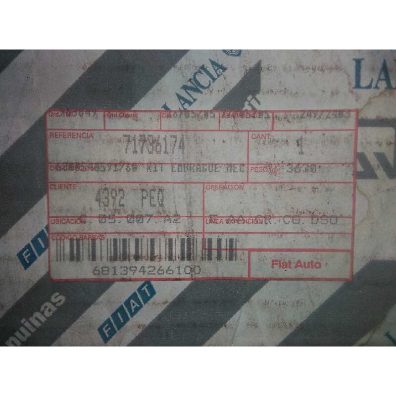 Recambio de kit embrague para fiat punto berlina (188) 1.2 16v cat referencia OEM IAM 71736174  