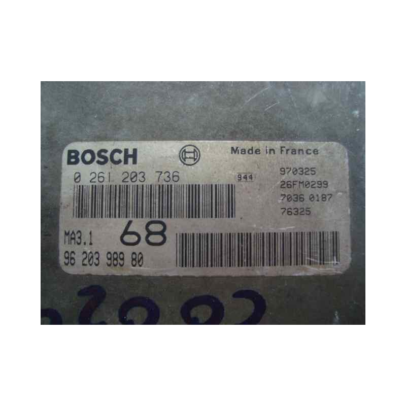 Recambio de centralita motor uce para citroën saxo 1.1 referencia OEM IAM 0261203736-MA31-9620398980  