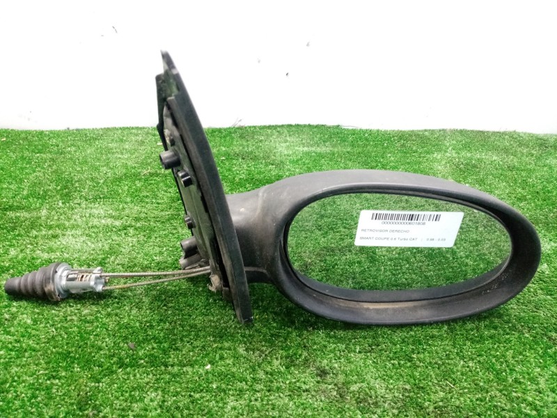 Recambio de retrovisor derecho para smart coupe 0.6 turbo cat referencia OEM IAM  MANUAL NEGRO.PLASTICO