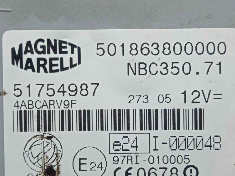 Recambio de centralita check control para fiat idea (135) 1.3 jtd cat referencia OEM IAM 51754987-501863800000  