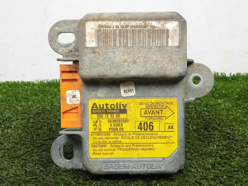 Recambio de centralita airbag para peugeot 406 berlina (s1/s2) 2.0 hdi referencia OEM IAM 550725200-9638592580  