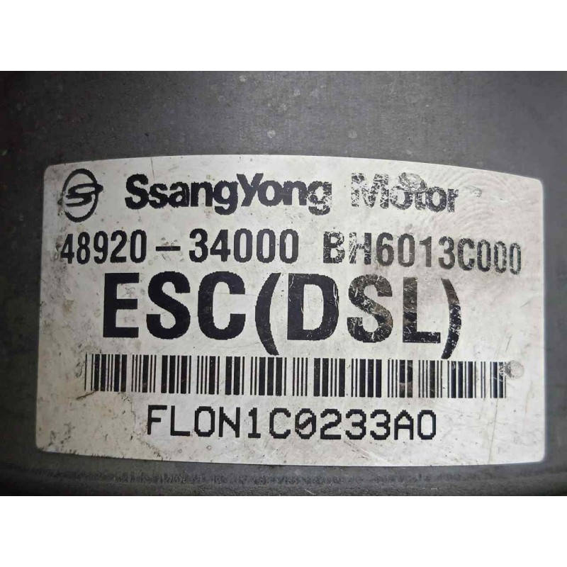 Recambio de abs para ssangyong korando 2.0 td cat referencia OEM IAM 5WY7F19D-BE6003C001-4892034000 MANDO 