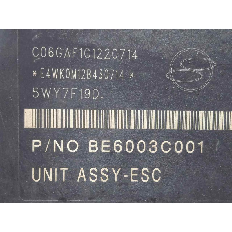 Recambio de abs para ssangyong korando 2.0 td cat referencia OEM IAM 5WY7F19D-BE6003C001-4892034000 MANDO 
