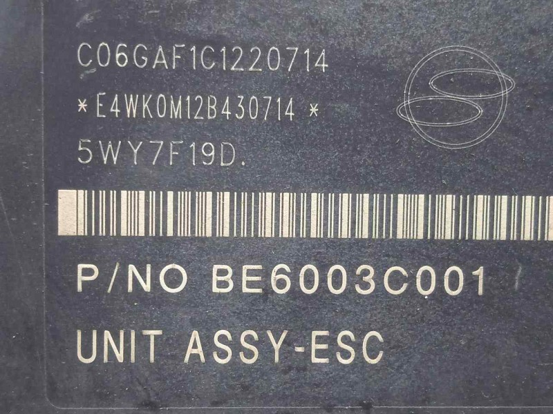 Recambio de abs para ssangyong korando 2.0 td cat referencia OEM IAM 5WY7F19D-BE6003C001-4892034000 MANDO 