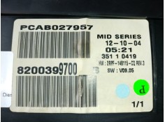 Recambio de cuadro instrumentos para renault megane ii classic berlina 1.5 dci diesel referencia OEM IAM 8200399700   2