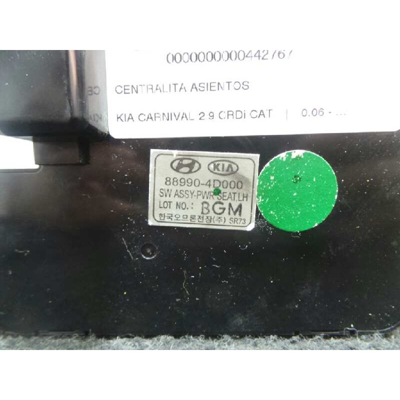 Recambio de centralita asientos para kia carnival 2.9 crdi cat referencia OEM IAM 889904D000  16.PINES
