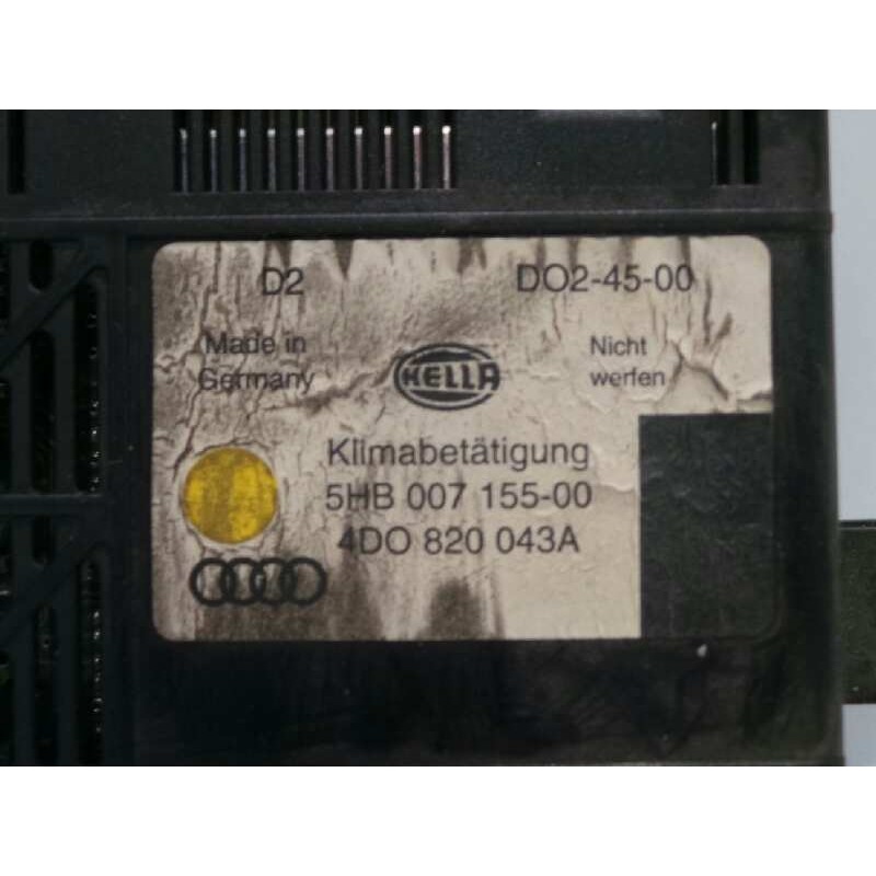 Recambio de mando climatizador para audi a8 (d2) 4.2 quattro referencia OEM IAM 4D0820043A-5HB00715500 HELLA 