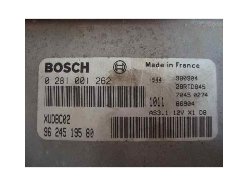 Recambio de centralita motor uce para citroën xantia berlina referencia OEM IAM 0281001262-XUDBC02-9624519580  