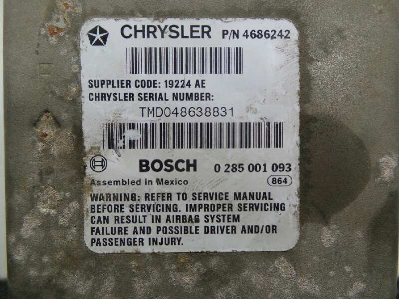 Recambio de centralita airbag para chrysler voyager (gs) 2.5 turbodiesel referencia OEM IAM 0285001093-TMD048638831 BOSCH 