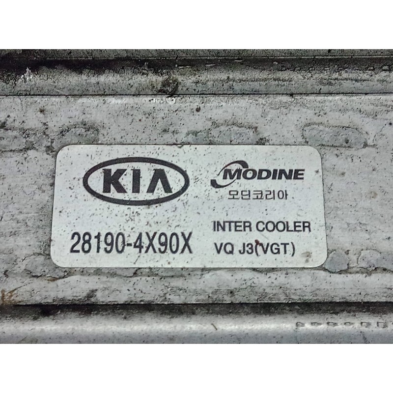 Recambio de intercooler para kia carnival 2.9 crdi cat referencia OEM IAM 281904X90X KEFICO 4.PINES