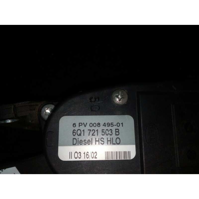 Recambio de potenciometro pedal para seat ibiza (6l1) 1.9 tdi referencia OEM IAM 6Q1721503B-6PV00849501  