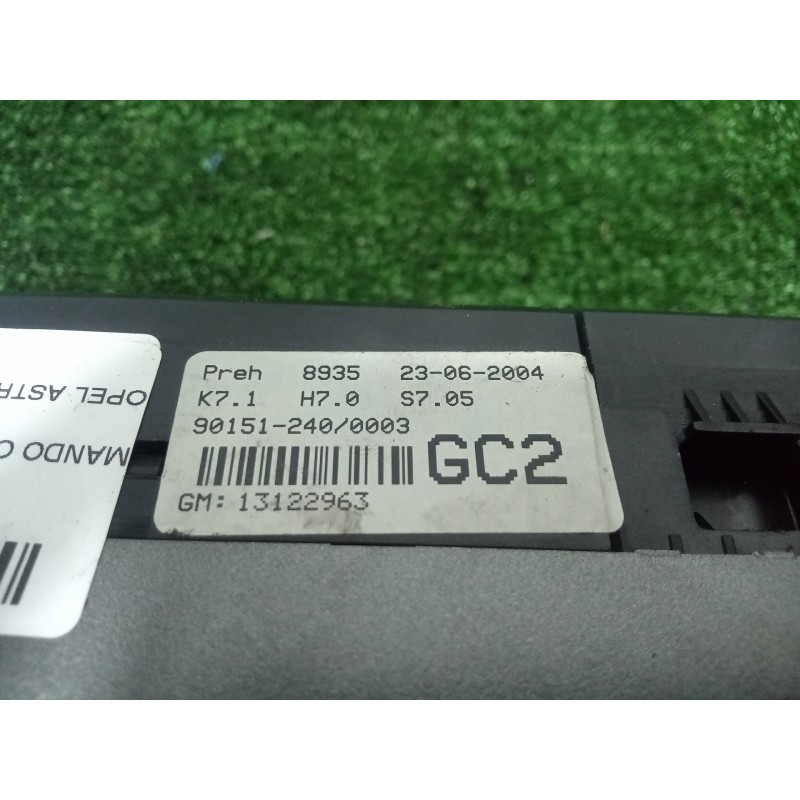 Recambio de mando climatizador para opel astra h berlina 1.7 16v cdti referencia OEM IAM 13122963  