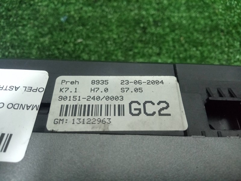 Recambio de mando climatizador para opel astra h berlina 1.7 16v cdti referencia OEM IAM 13122963  