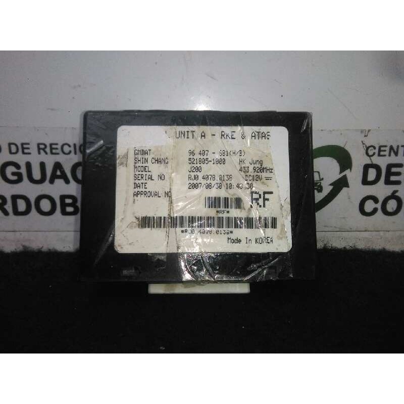 Recambio de centralita inmovilizador para chevrolet lacetti 2.0 diesel cat referencia OEM IAM 96407681-5218051000  