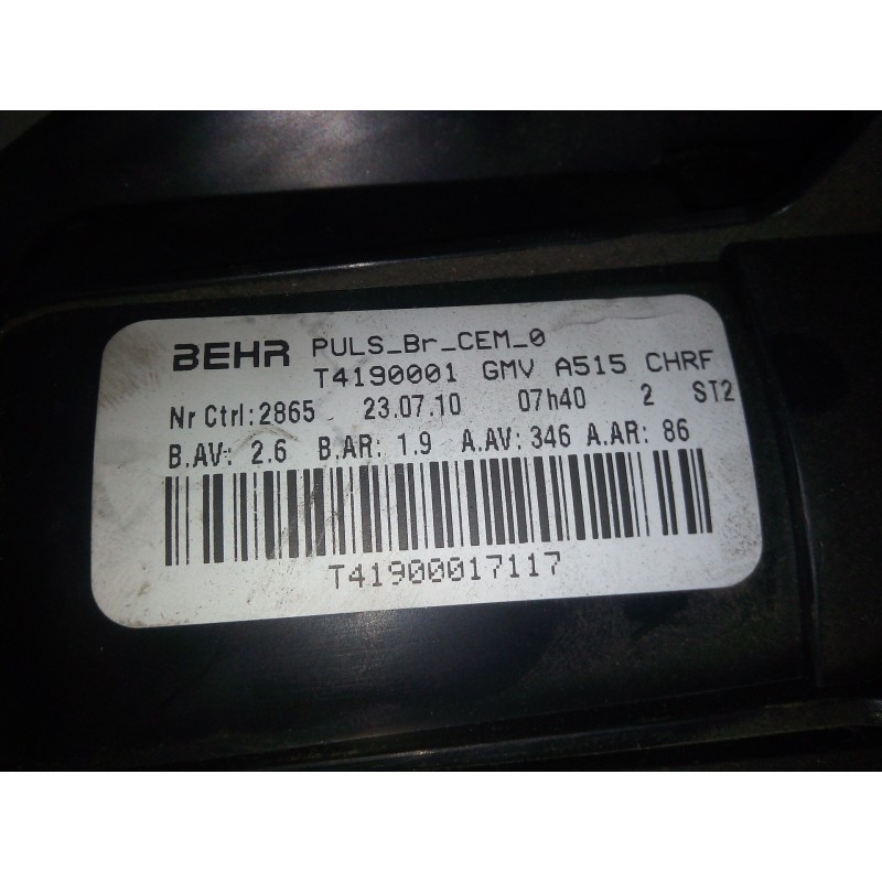 Recambio de motor calefaccion para citroën c3 1.1 referencia OEM IAM T4190001 02-09 