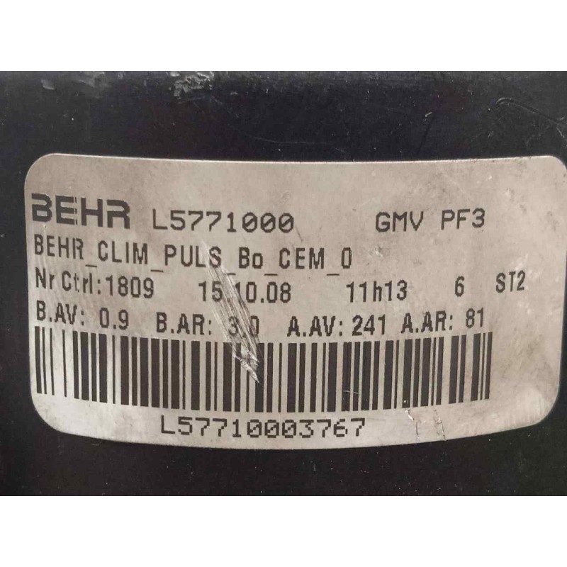 Recambio de motor calefaccion para peugeot 407 1.6 hdi referencia OEM IAM L5771000 Ø DIAMETRO: 134MM 