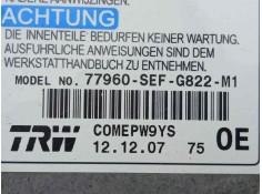 Recambio de centralita airbag para honda accord berlina (cl/cn) 2.2 ctdi referencia OEM IAM 77960SEFG822M1   2