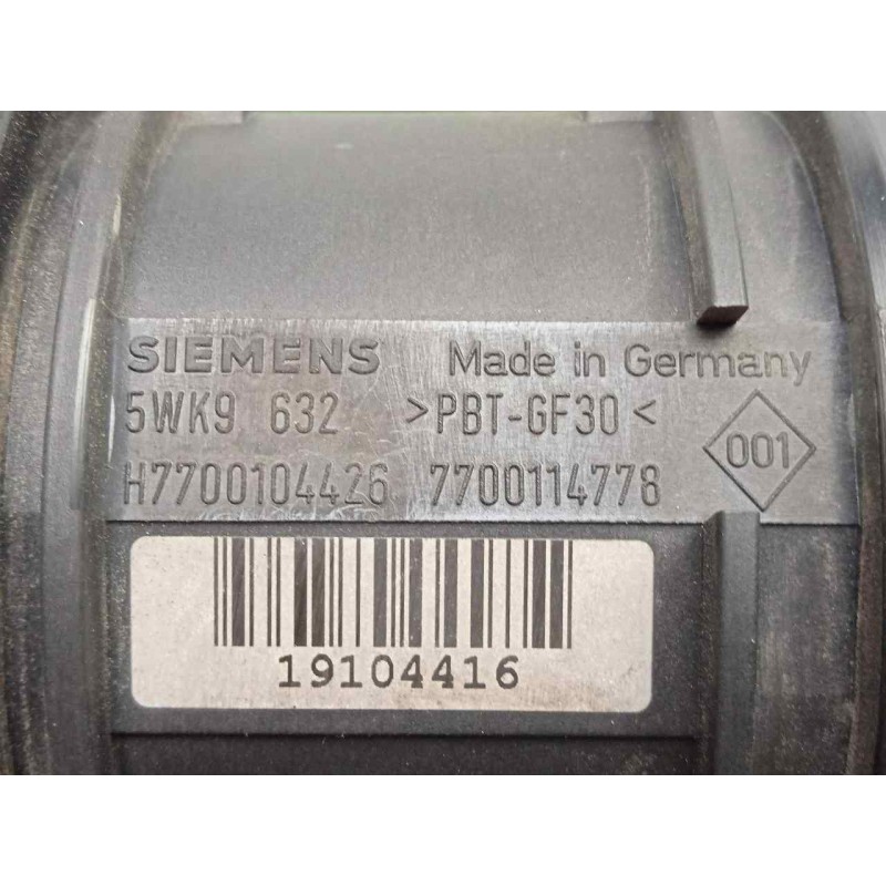 Recambio de caudalimetro para volvo v40 familiar 1.9 diesel cat referencia OEM IAM 5WK9632-7700114778-H7700104426 6.PINES SIEMEN