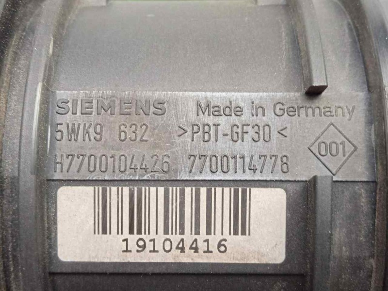 Recambio de caudalimetro para volvo v40 familiar 1.9 diesel cat referencia OEM IAM 5WK9632-7700114778-H7700104426 6.PINES SIEMEN