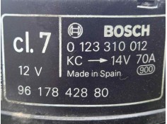 Recambio de alternador para peugeot 306 berlina 3/5 puertas (s1) 1.9 diesel referencia OEM IAM 0123310012-9617842880 70AH - BOSC 2