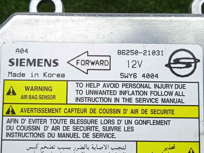 Recambio de centralita airbag para ssangyong rodius 2.7 turbodiesel cat referencia OEM IAM 8625021031-5WY64004 SIEMENS 