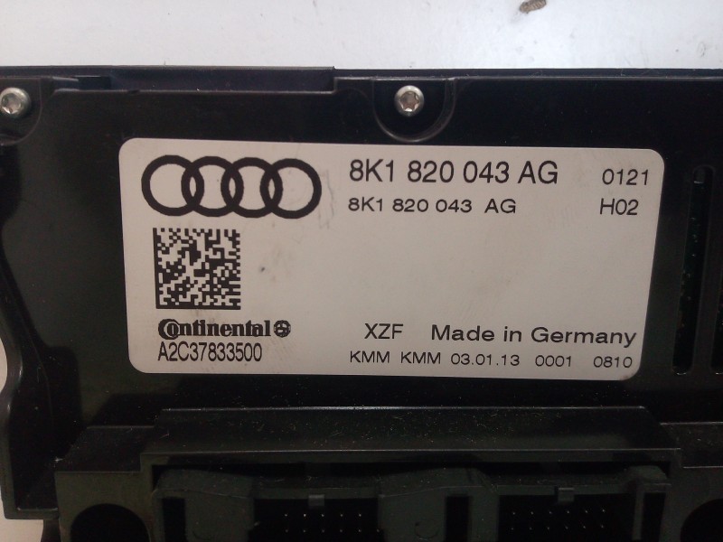 Recambio de mando climatizador para audi a5 coupe (8t) 2.0 tdi referencia OEM IAM 8K1820043AG-8K1820043AG-A2C37833500  