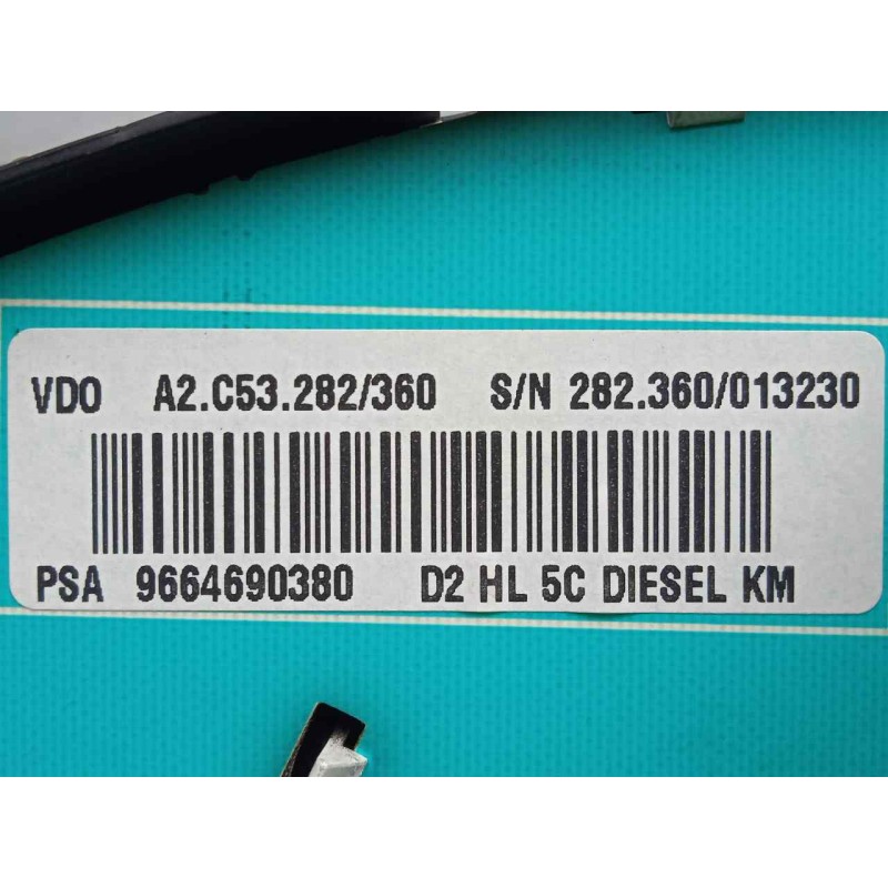 Recambio de cuadro instrumentos para peugeot 407 1.6 hdi referencia OEM IAM 9664690380-A2C53282360  