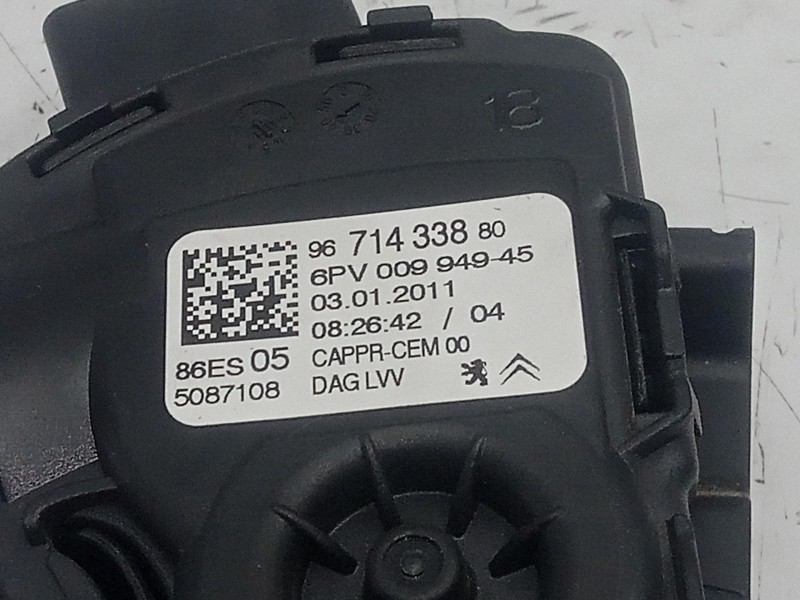 Recambio de potenciometro pedal para citroën ds3 1.6 16v referencia OEM IAM 9671433880-6PV00994945 6.PINES 