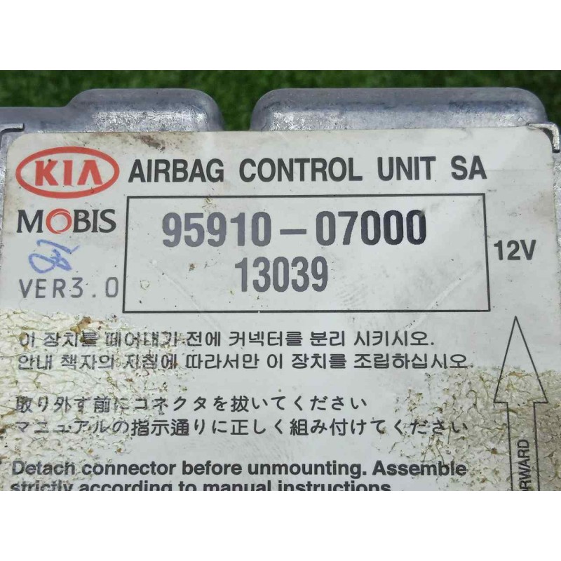 Recambio de centralita airbag para kia picanto 1.0 cat referencia OEM IAM 9591007000  