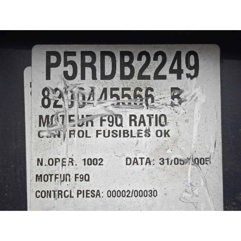Recambio de caja reles / fusibles para renault laguna ii (bg0) 1.9 dci diesel referencia OEM IAM 8200445566B-P5RDB2249  