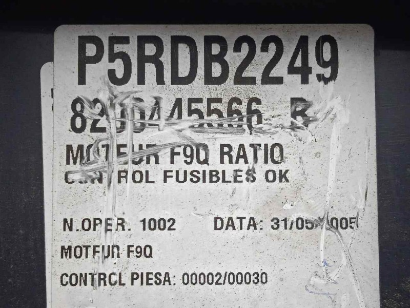 Recambio de caja reles / fusibles para renault laguna ii (bg0) 1.9 dci diesel referencia OEM IAM 8200445566B-P5RDB2249  