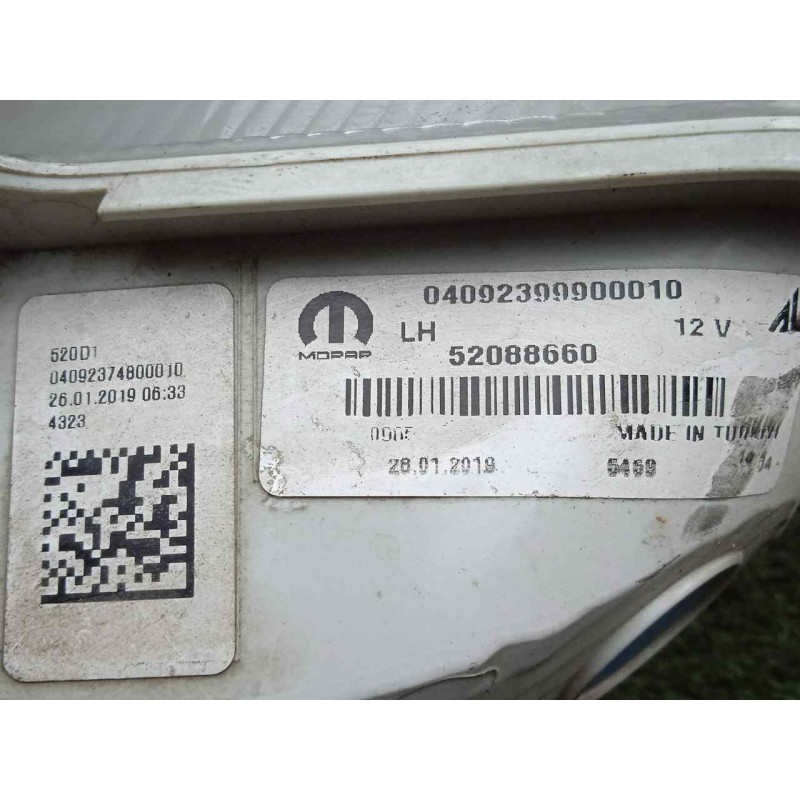 Recambio de faro antiniebla izquierdo para jeep renegade 1.0 t-gdi cat referencia OEM IAM 52088660  