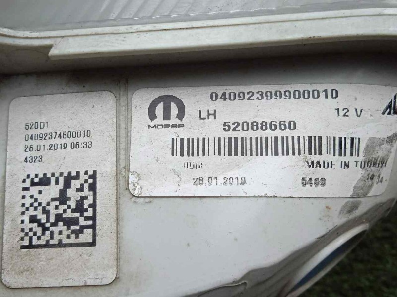 Recambio de faro antiniebla izquierdo para jeep renegade 1.0 t-gdi cat referencia OEM IAM 52088660  