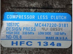 Recambio de compresor aire acondicionado para chrysler neon (pl) 2.0 16v cat referencia OEM IAM 4472203181 DENSO - 4.CANALES 10S 2