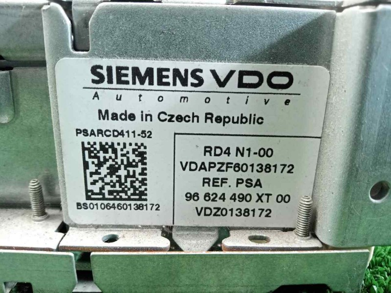 Recambio de sistema audio / radio cd para citroën c3 1.4 referencia OEM IAM 96624490XT00  