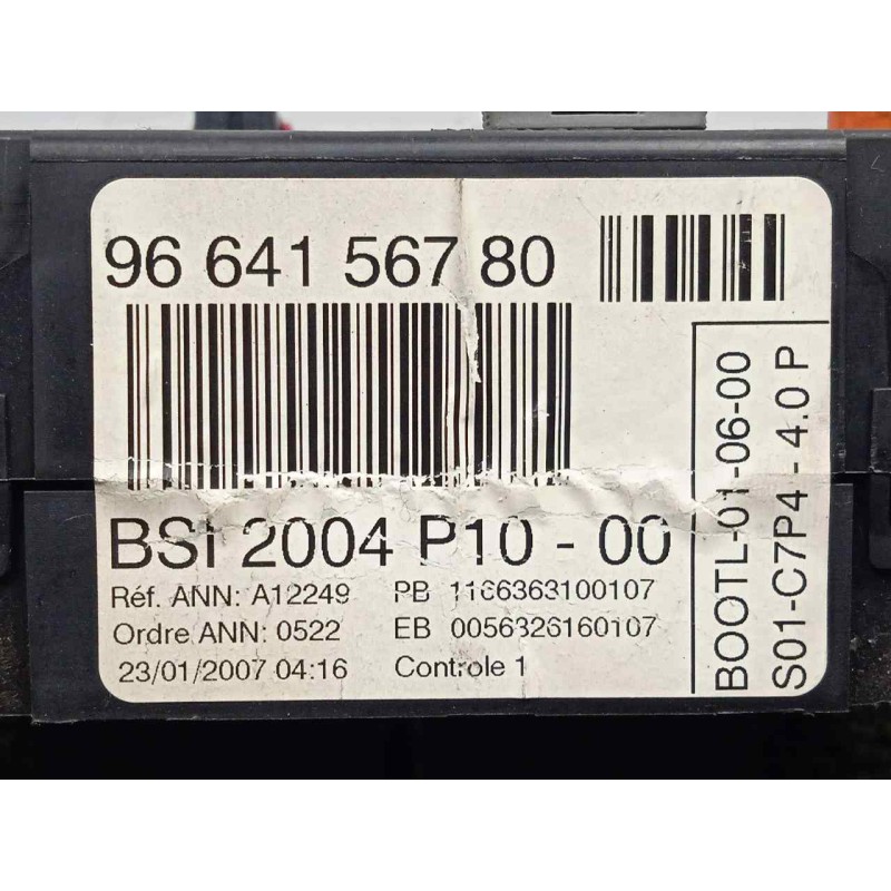 Recambio de centralita check control para citroën c2 1.4 referencia OEM IAM 9664156780-BSI2004P1000 BSI2004P1000 VALEO