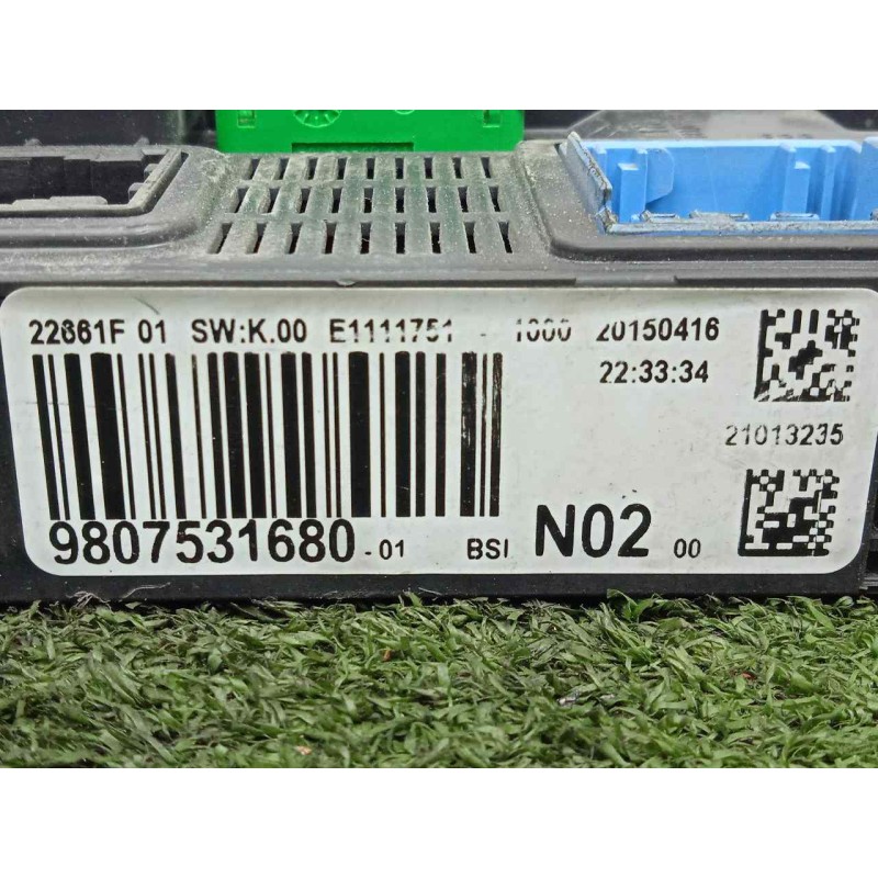 Recambio de centralita check control para peugeot 208 1.4 hdi fap referencia OEM IAM 9807531680-BSIN02 BSIN02 